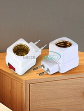1-10pcs 220V E27 LED Light Bulb Socket Base Holder EU Adapter ON/OFF Switch