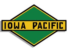 5" iowa pacific railroad logo decal sticker made in usa