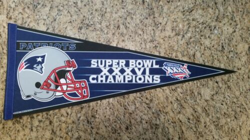 New England Patriots Super Bowl XXXVI 36 Pennant 12"x30" Tom Brady's 1st - Picture 1 of 2