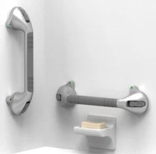 AmeriLuck 16.5inch Suction Bath Grab Bar With Indicator, Balance Assist Bathroom