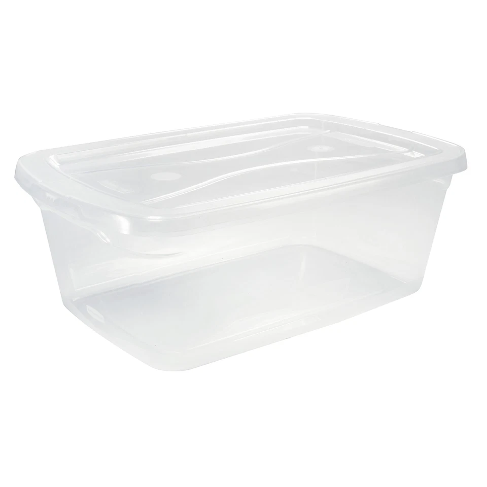Rubbermaid 6 Qt Clear Plastic Indoor Storage Tub Tote Container & Lid, 12 Pack - Image 2 of 4