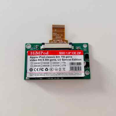 512GB SSD Upgrade KIT with Mega Battery for Apple iPod Classic 7th