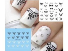 Nail Art Water Transfer Sticker Flower Necklace Jewelry Design Decals Manicure