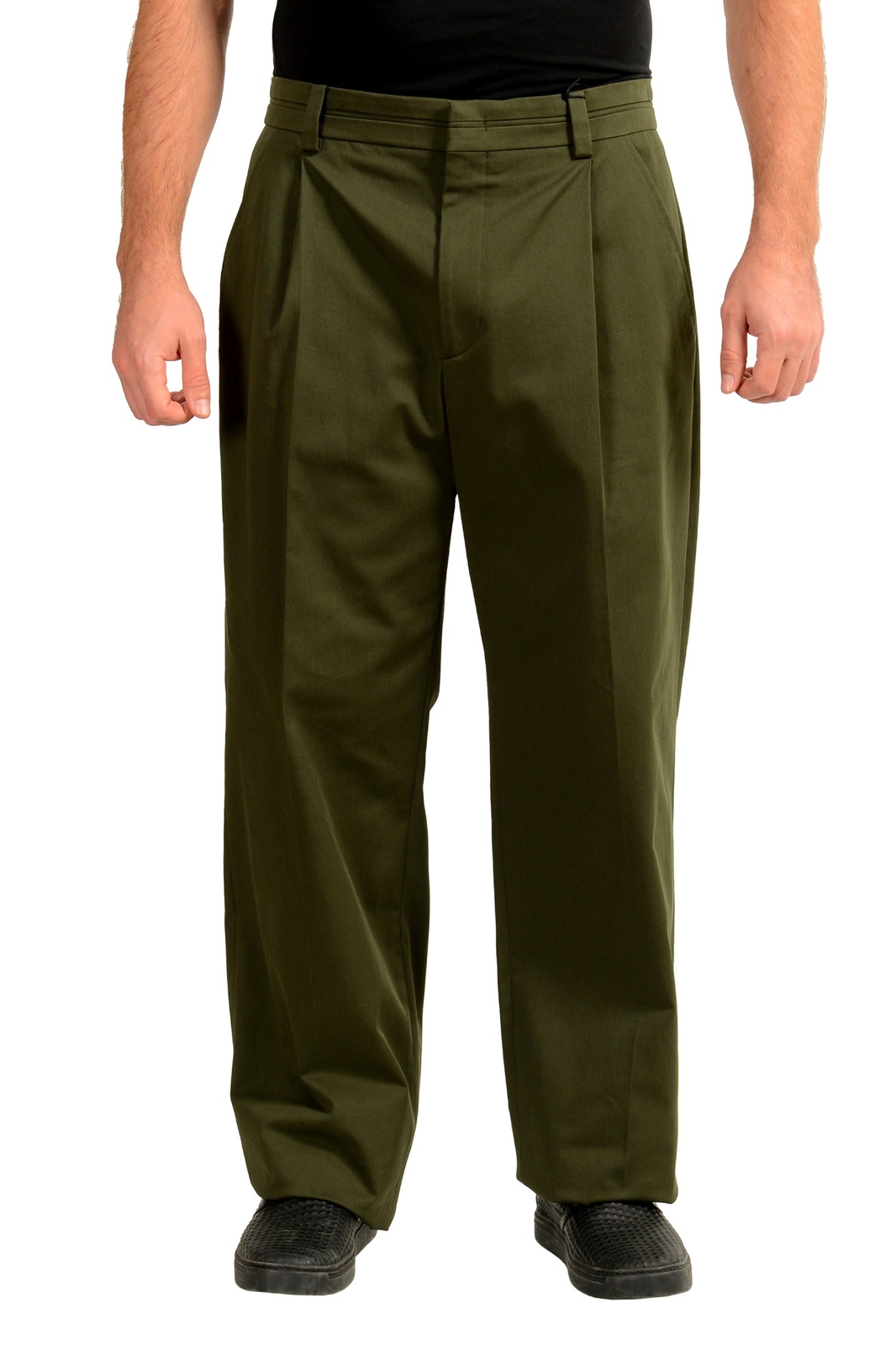 Мужские повседневные брюки-чино Scuderia Ferrari оливково-зеленого цвета с плиссировкой спереди размер US 30-46 15590₽