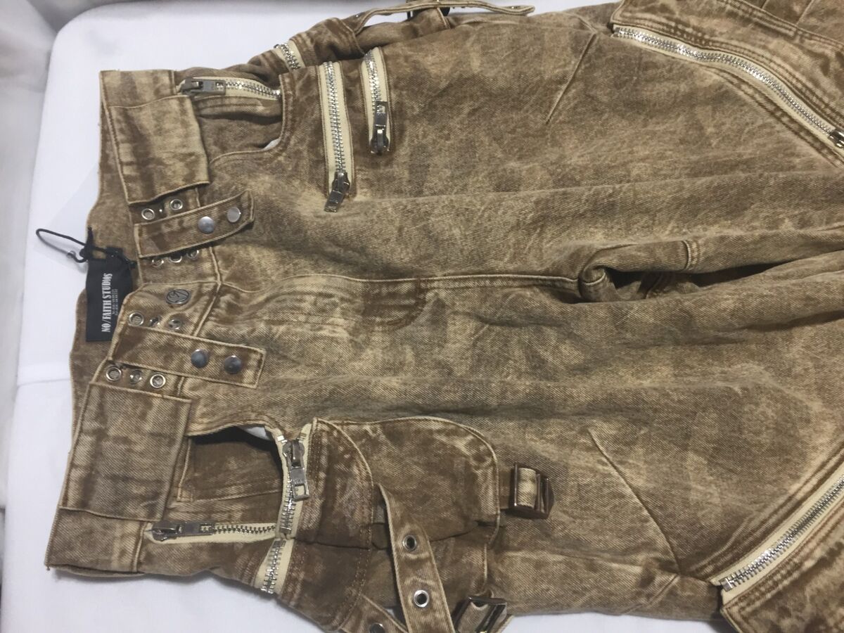 N266 NO FAITH STUDIOS Camo Monogram Heavyweight Cargo Pants N266 NO FAITH STUDIOS Camo Monogram Heavyweight Cargo Pants