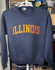MV Sports 90s Illinois Fighting Illini - Vintage College Sweatshirt Men  s Medium