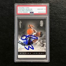 2012-13 Panini Prestige #78 Stephen Jackson Signed Card AUTO 10 PSA Slabbed Spur