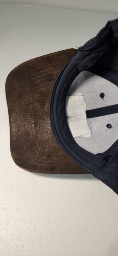 Michelin Man Tires Racing Leather Brown Hat Cap Adult Mens Strapback quake city - Picture 9 of 13