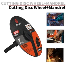 1Pc 75mm Cut Off Wheel With 1/4'' Mounting Mandrel Kit 3in For Die Grinder Tool