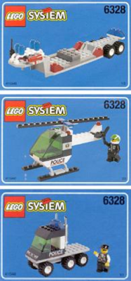 LEGO 6328 - Town Jr.: Police: Helicopter Transport - 1998 - NO BOX 
