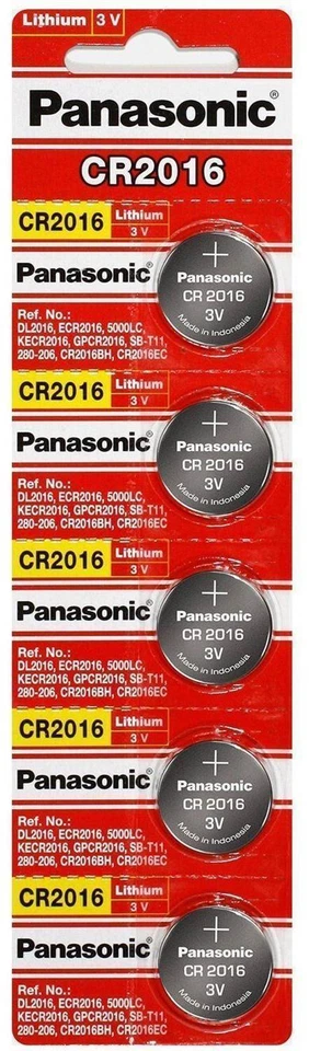 100 x PANASONIC CR2016 CR2016 ECR2016 CÉLULA DE MOEDA DE LÍTIO Botão Bateria Expira 2025  - Imagem 3 de 4