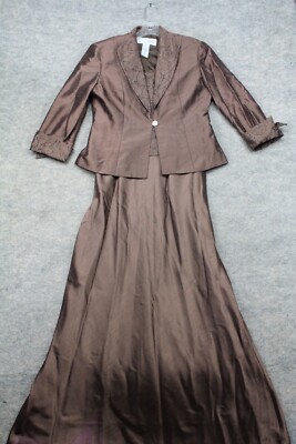 Jessica Howard Dress Size Brown Piece Set Beaded With