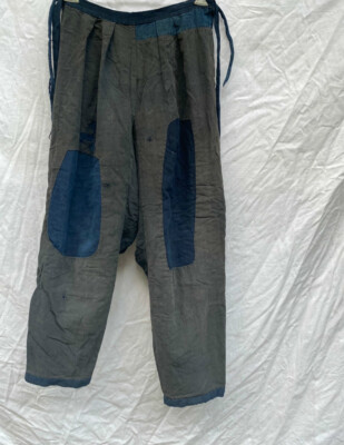 Japanese 1930-50's Vintage Cotton Monpe Noragi Pants mens Used