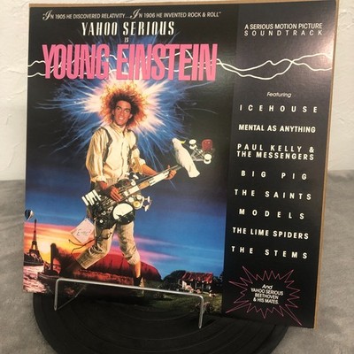 YOUNG EINSTEIN - 2 Sided 1989 Promotional 12'' X 12'' POSTER FLAT - READ (F132)