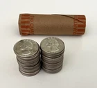 1932 - 1964 WASHINGTON 90% SILVER QUARTERS —$10 FACE VALUE—LOT OF 40 COINS/ROLL