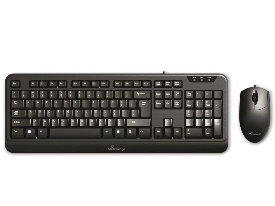MEDIARANGE USB-Tastatur- und Maus-Set MROS108, QWERTZ, schwarz - Bild 1 von 1