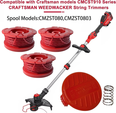 CMZST080 Trimmer Line Replacement Spool Cap for Craftsman