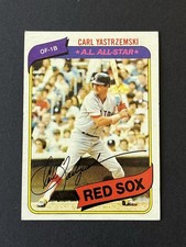 1980 Topps CARL YASTRZEMSKI BOSTO RED SOX #720 Crease Top Right