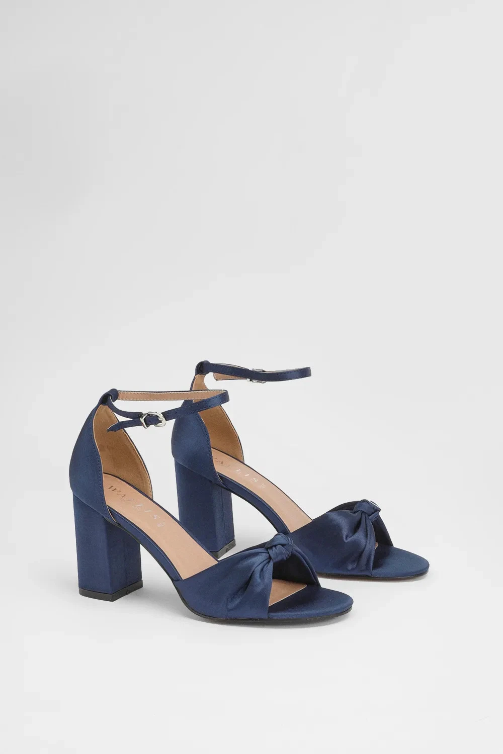 Wallis Navy Heeled Sandals Womens Occasion Heels
