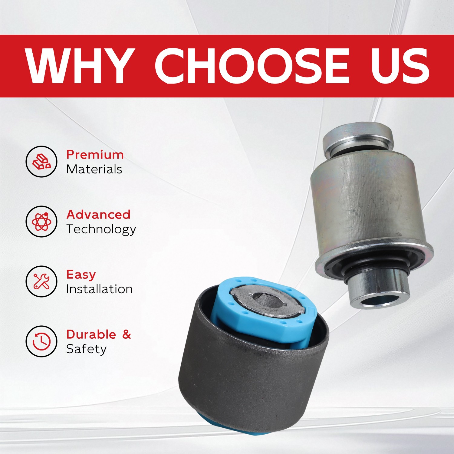 2x Rear Lower Control Arm Bushings Kit for 2013-2020 Ford Fusion Lincoln MKZ