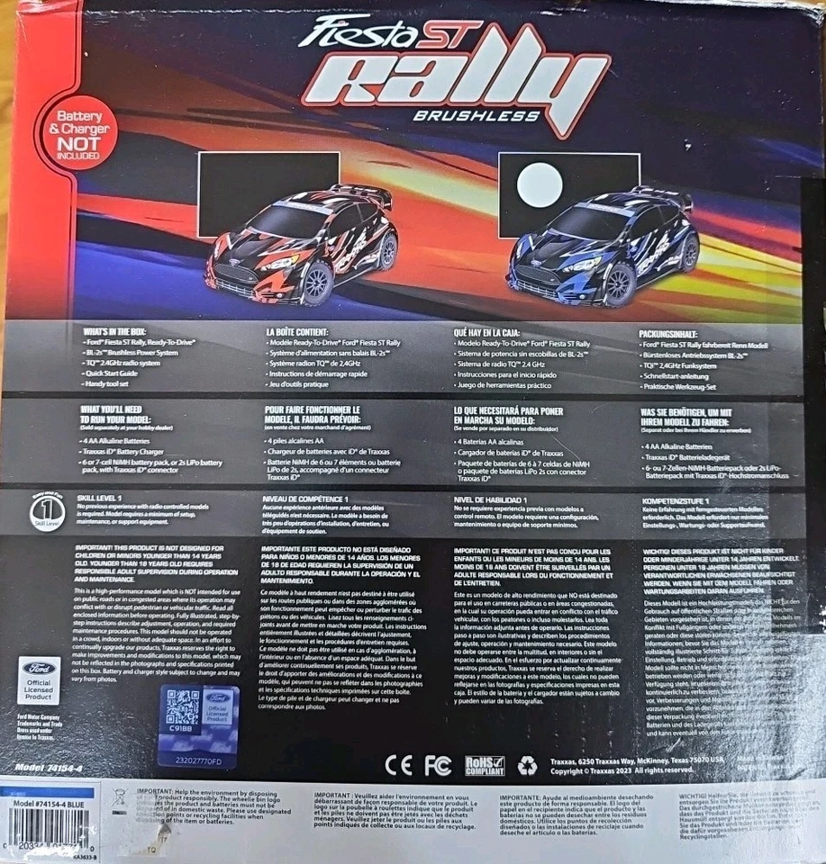 Traxxas 74154-4-AZUL - Ford Fiesta ST 1/10 4x4 Rally Car RTR, azul Foto 3 de 3