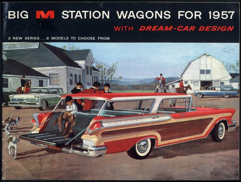 1957 Mercury Station Wagons sales brochure Colony Park Voyager Commuter