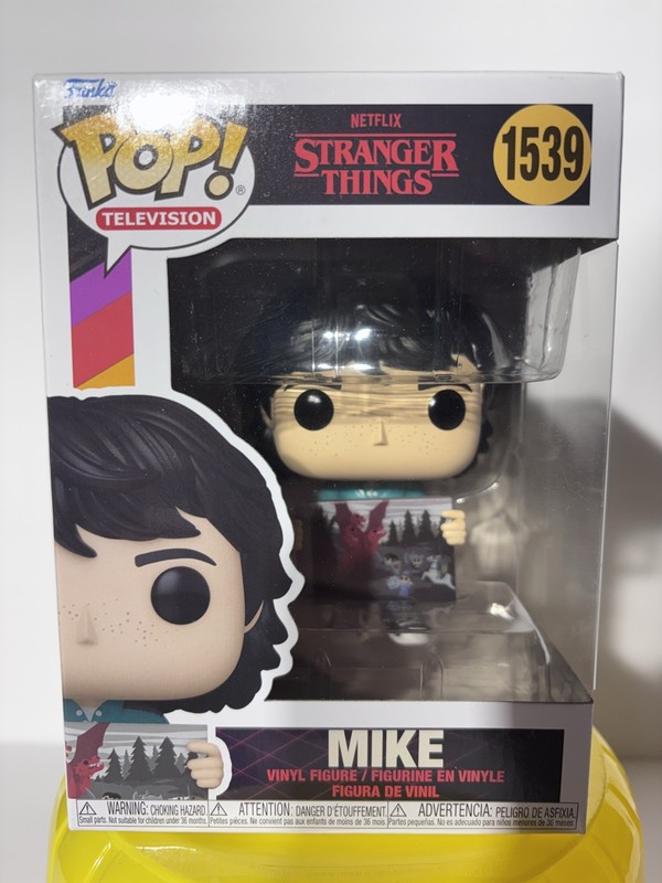 Funko Pop! Stranger Things Mike #1539 With Wills Painting With Pop Protector