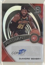 2019 Panini Spectra Radiant Signatures 64/99 DeAndre' Bembry #RS-DBM Auto 09tg