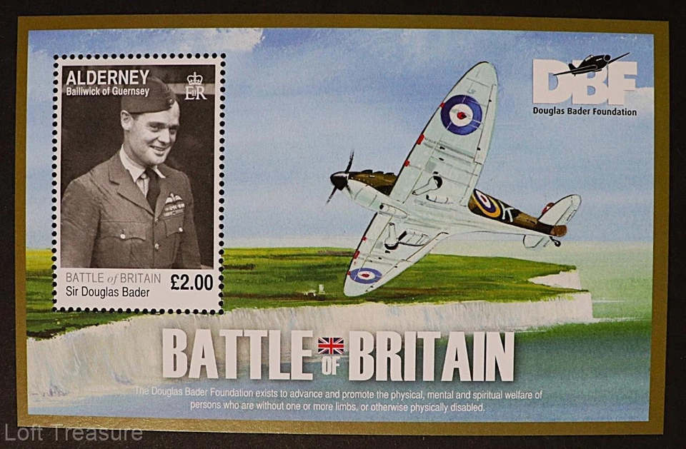 Alderney Stamps: "Battle of Britain-70th Anniversary" £2 MS Presentation Pk 2010 - Image 2 of 4