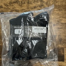 Adidas Youth 6-Pair Crew Athletic Cushioned Black Socks Size Medium 2Y-5Y New