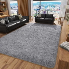 HOMORE Luxury Fluffy Area Rug Modern Shag Rugs for Bedroom Living Room, Super