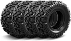 Set 4 ATV/UTV Tires 25x8-12 Front & 25x10-12 Rear All-Terrain Mud Tires 6PR