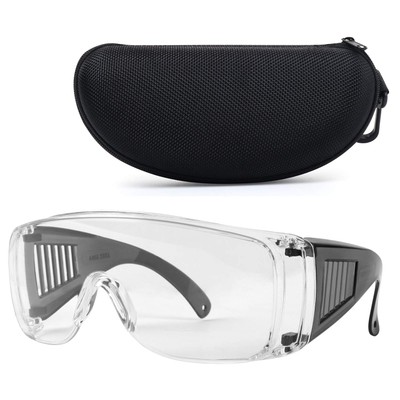 Lanetop Shooting Glasses Over Eyeglasses, Antifog Safety Glasses Over Prescripti