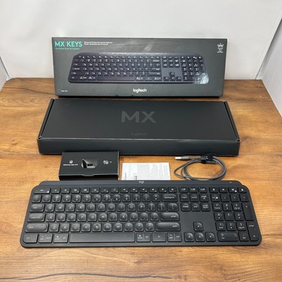 Logitech MX Keys Wireless Bluetooth Keyboard Black NO DONGLE Tested w/Orig. Box