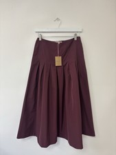 Women's Boden Valentina Taffeta Midi Skirt in Deep Wisteria Size UK 6 Petite