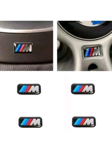 4x BMW M Silikon Felgenaufkleber/Plaketten für Alufelgen Selbstklebend