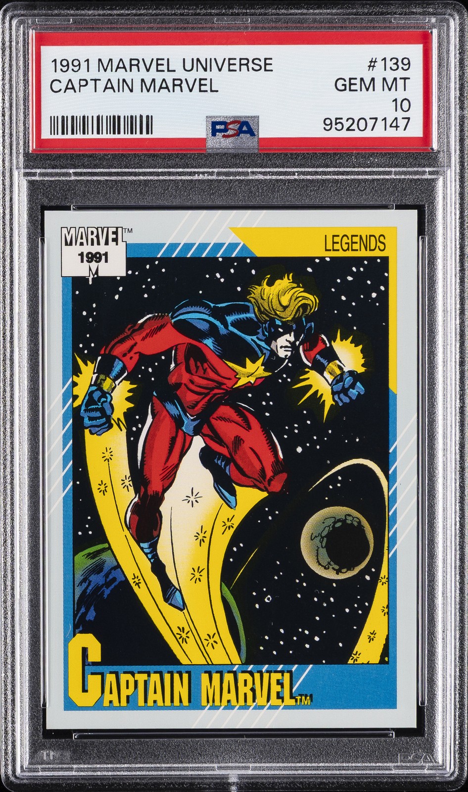 1991 MARVEL UNIVERSE #139 CAPTAIN MARVEL PSA 10