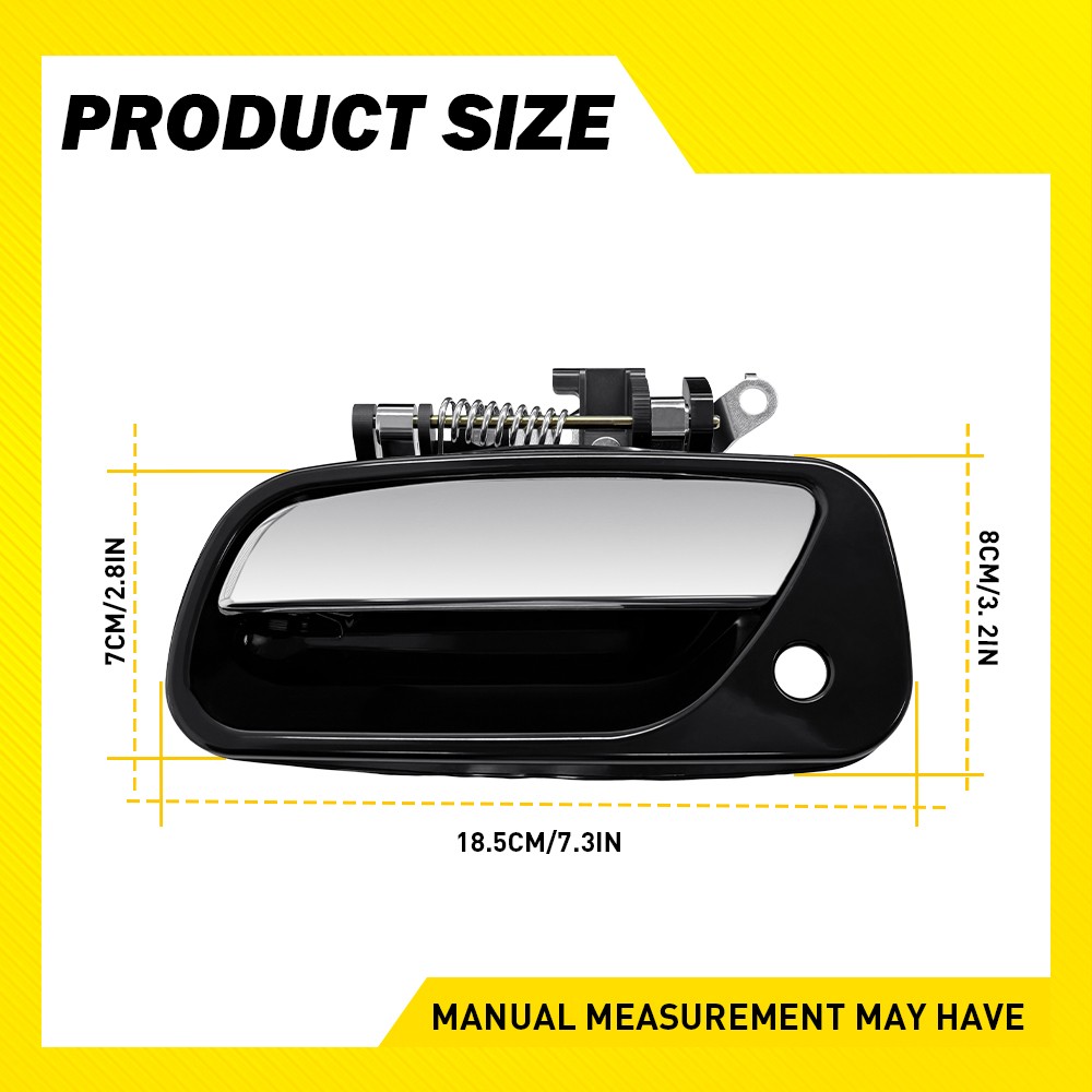 Front Left+Right Side Exterior Door Handle For Toyota T100 1993-1998 Chrome2-10x