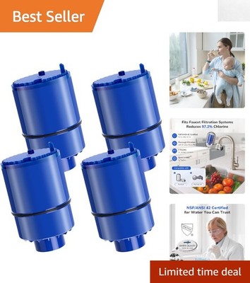 PUR RF-9999 Faucet Water Filters - 4-Pack Activated Carbon, Easy Replacement