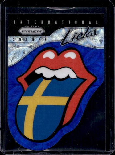 2025 Prizm The Rolling Stones Sweden International Licks Die-Cut Blue Scope #/75