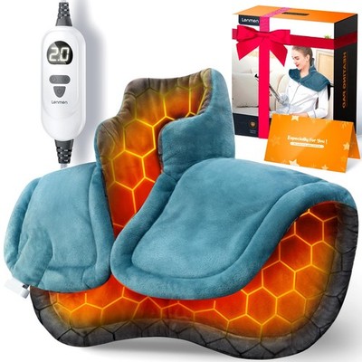Graphene-Infused Heating Pad 3X Deeper Pain Relief, Weighted Instant Blue 