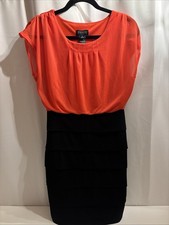 Enfocus Studio Dress Women Size 8 Red Black Bodycon Gothcore Party Mini