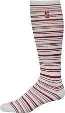 Two Feet Ahead Adult Ladie Woman's Striped Knee High Socks Stanford Cardinals