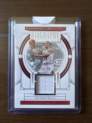 Jimmy Butler Game Used/Worn 2023-24 National Treasures Bio Materials /99