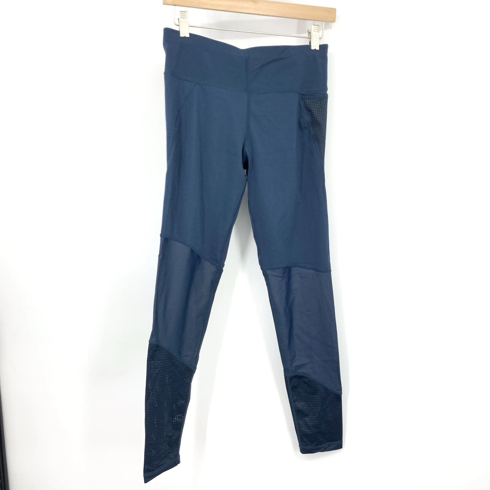sweaty-betty power full length teal mesh leggings