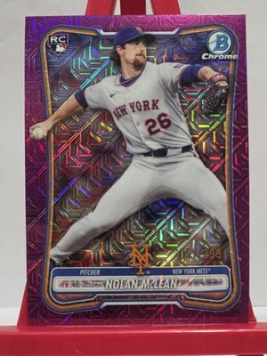 NOLAN McLEAN 2026 Bowman Chrome BASEBALL FUCHSIA REFRACTOR #’D/299 METS RC