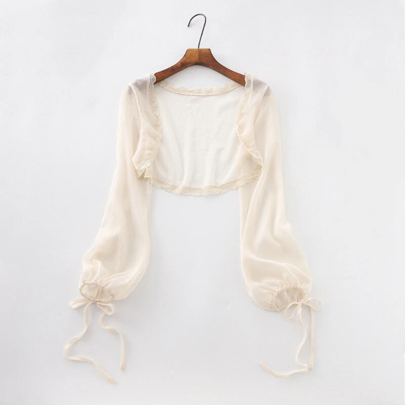 Cream hotsell chiffon shrug
