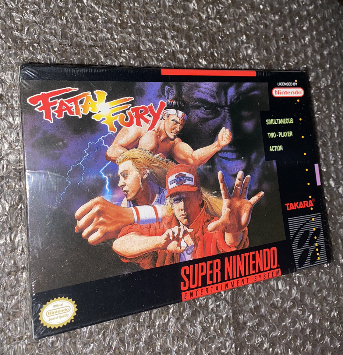 Fatal Fury NEW SEALED! SUPER RARE SNES V-SEAM VINTAGE CLASSIC