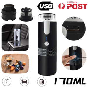 Automatic Capsule Coffee Machine Portable Pod Cafe Maker Espresso Latte 170ML AU