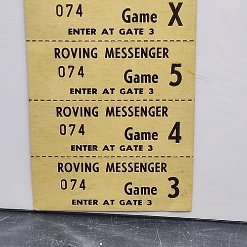 Campeonato de la Liga Americana 1972 ROVING MESSENGER PASS Tiger Stadium sin usar 4 G - Imagen 4 de 9